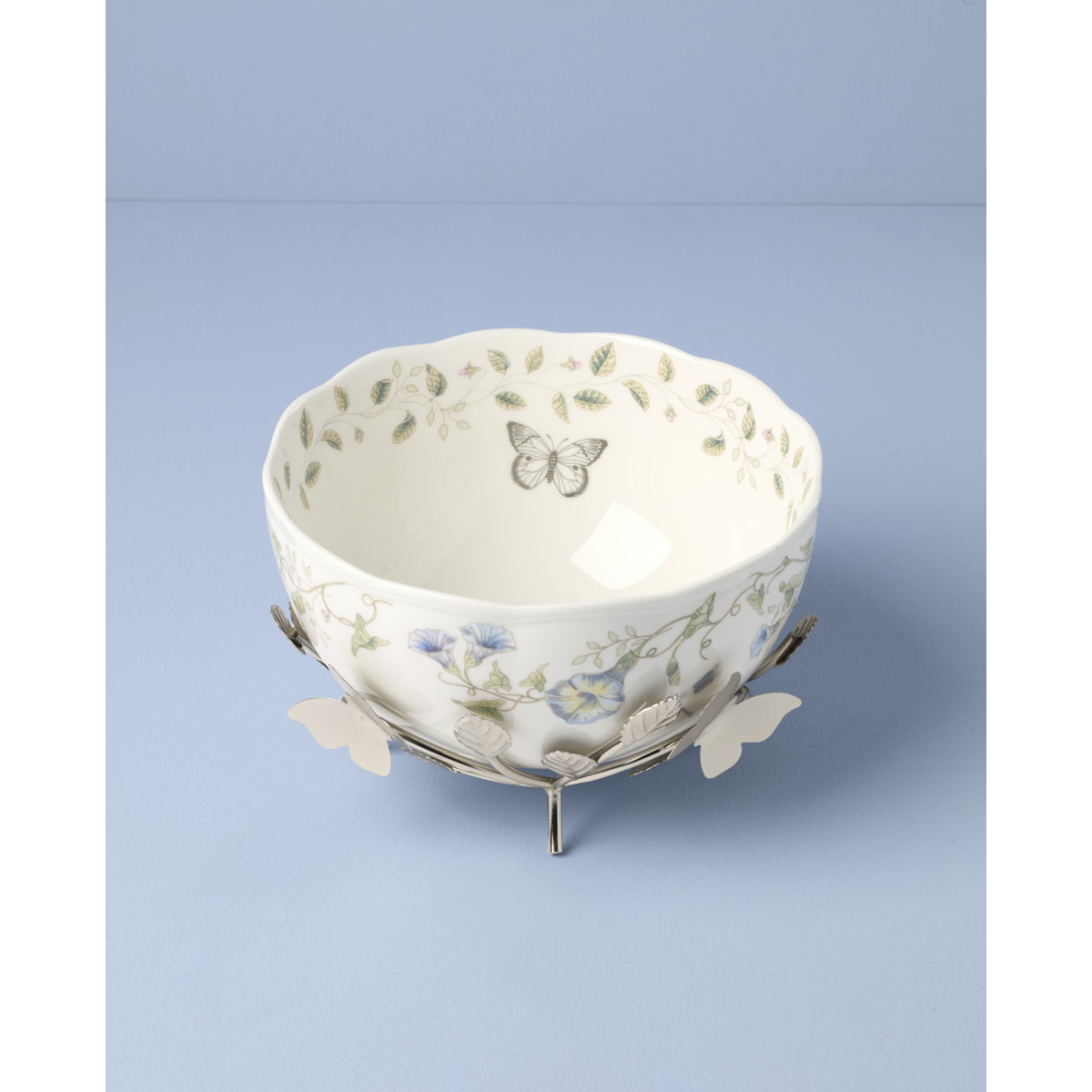Lenox Butterfly Meadow 25th Anniversary Bowl with Stand &amp; Reviews ...
